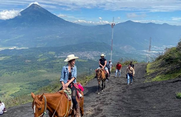 Pacaya Volcano Horseback Fast Ride Lava Pizza Chef
