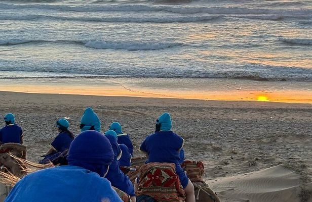 From Agadir or Taghazout : Sunset Camel Ride with BBQ & Music Sow