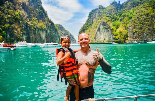Phi Phi Islands and Krabi 4 Islands Sunset Tour by Speedboat 