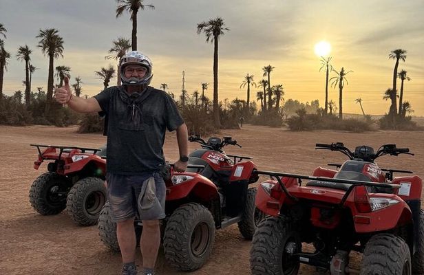 Marrakech Quad Bike Activity in desert palmeraies grove