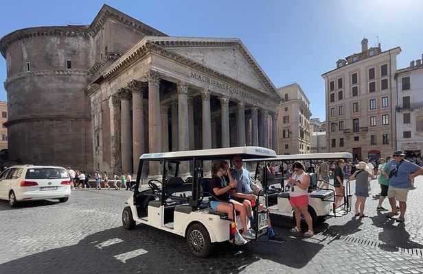 Rome in a Day golf cart tour for cruisers with Pizza & Gelato