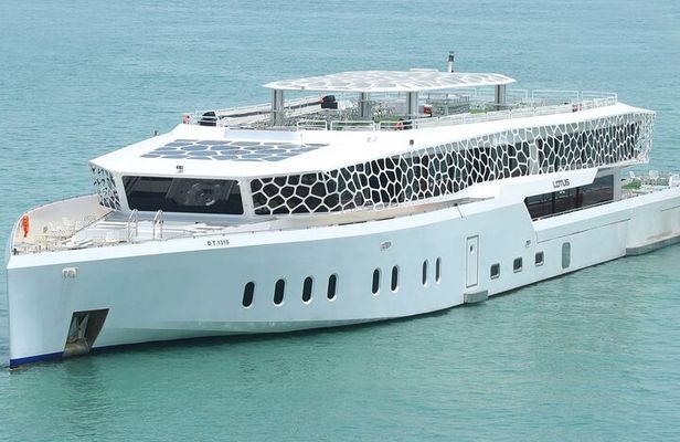3-Hour Lotus Mega Yacht Dinner Cruise Dubai with Transfers