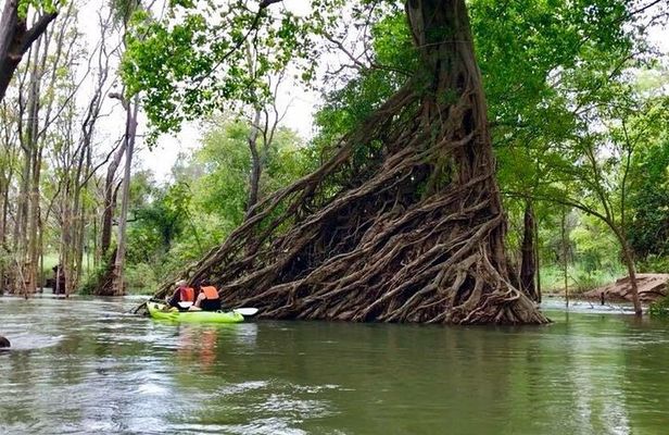Stung Treng Canoeing In Mekong River