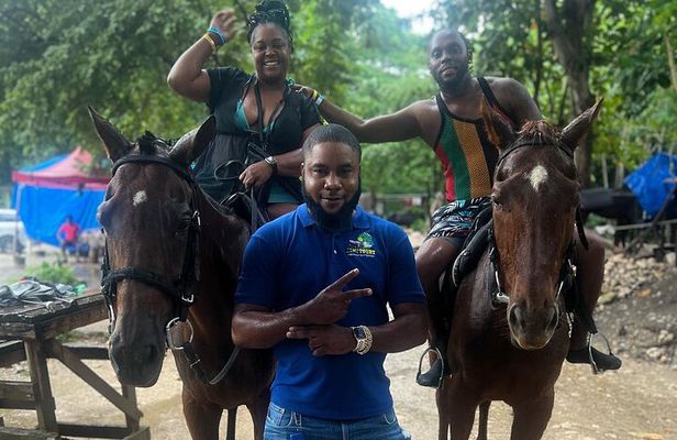 Blue Hole Falls& Horseback Riding Tour Ocho Rios from Montego Bay