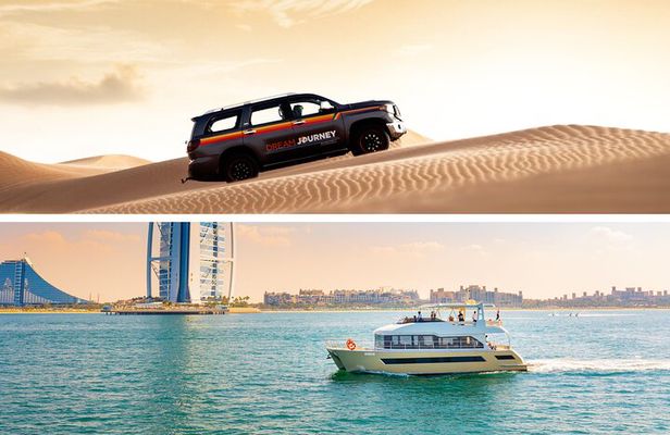Dubai Waves & Dunes: Luxury Yacht Cruise with Red Dunes Safari