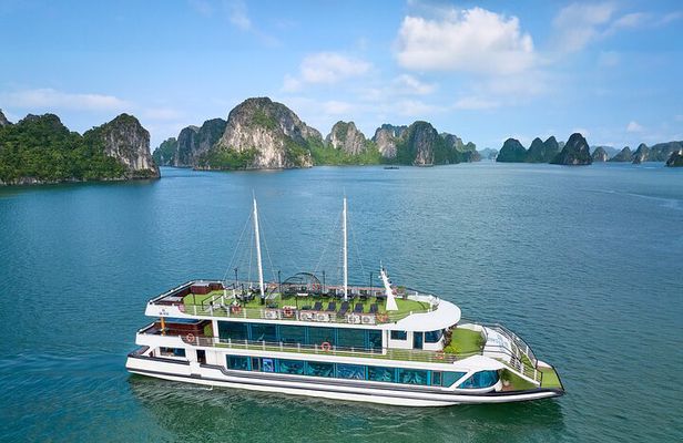Halong Heritage Luxury Day Cruise-Buffet lunch&Limousine transfer
