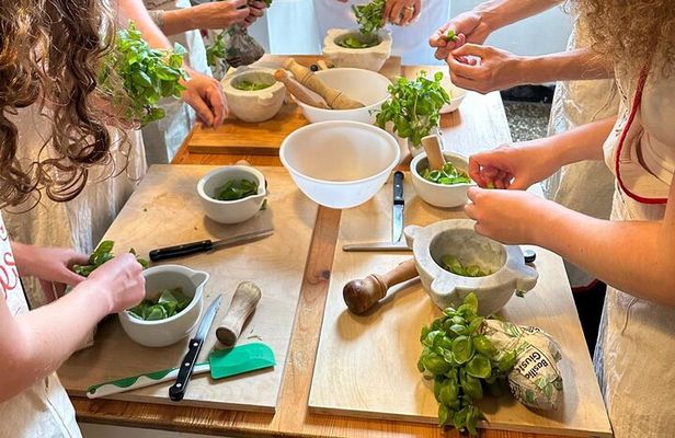 With Tiziana Cooking Class for Pesto , Gnocchi and Tiramisù