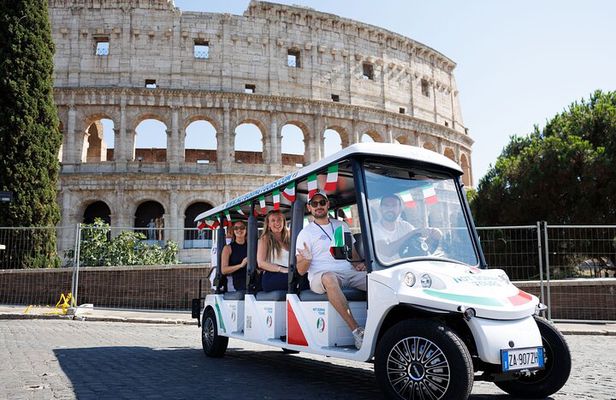 Fun Golf Cart Tour with Music and Gelato in Rome