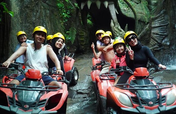 Bali ATV Quad Bike Through Tunnel and Waterfall