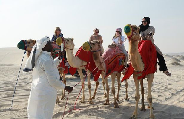 Doha Desert Excursion Dune Bashing Sandboarding Camel Ride