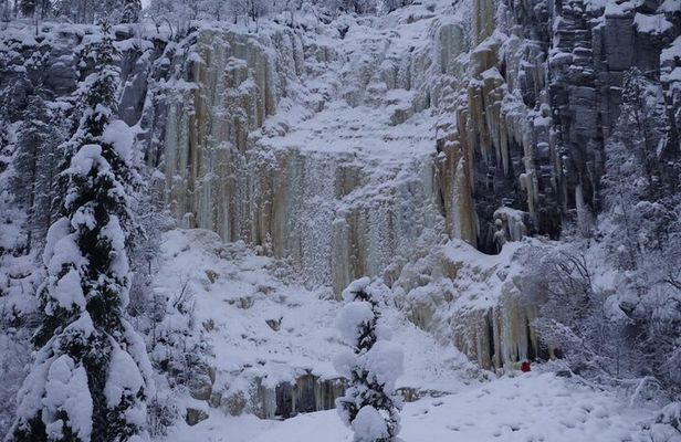 Korouoma- loop hiking to the magical frozen waterfalls