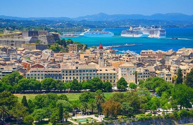 Corfu for Cruise Passengers with Beach Retreat or Boat Cave Trip