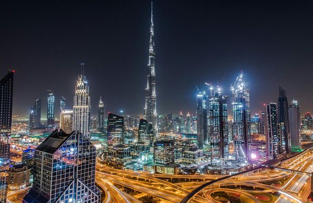 Dubai City Tour By Night with Burj Khalifa Ticket