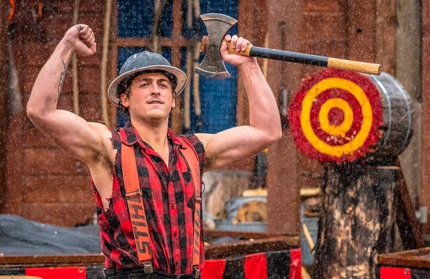 Lumberjack Show and Axe Throw Challenge