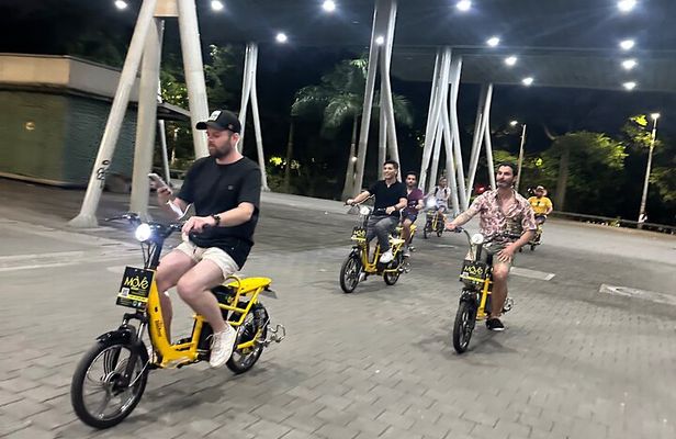 Medellin Night E-Bike Tour with Gourmet Dinner Included