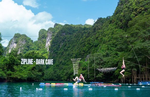 Zipline Dark cave & Paradise cave: Full-day Exploration