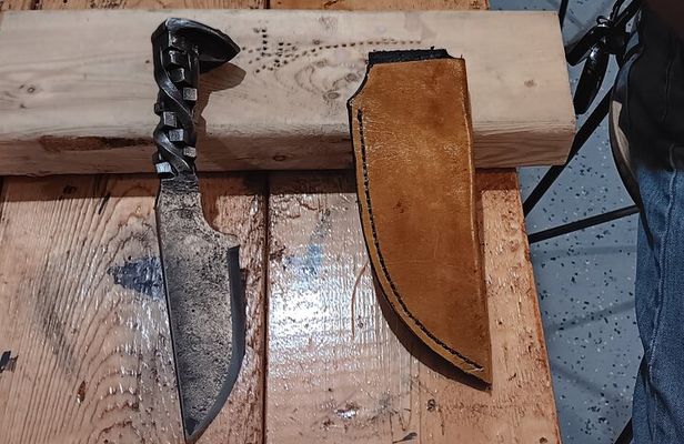 Experience to Forge a Railroad Spike Knife in Ferry Township