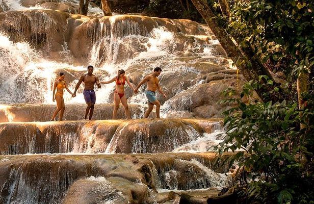 Dunn's River Falls & Blue Hole Combo Tour from Montego Bay