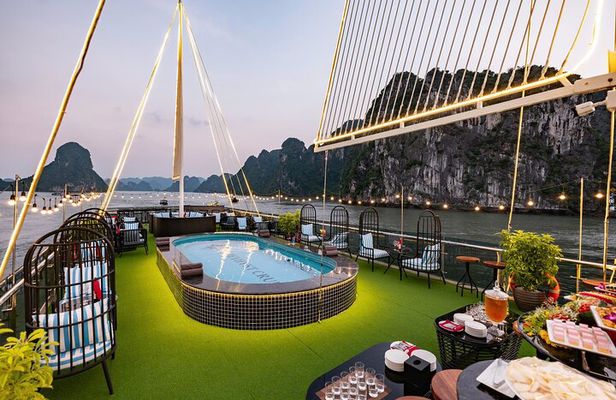Halong Bay Day Tour With Sunlight Luxury Cruise With Transfer