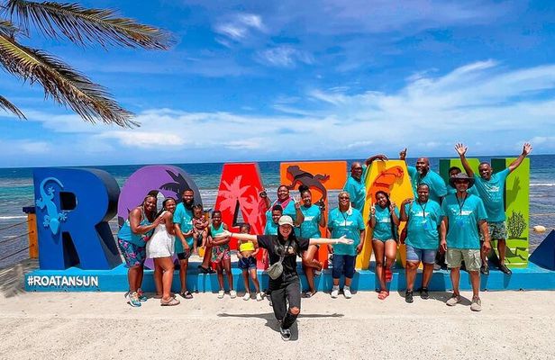 Roatan Monkeys and sloth, Snorkel, chocolate rum cake and beach