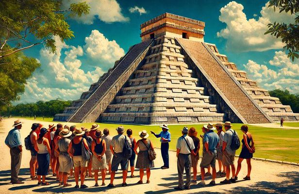 Chichén Itzá, Mexican Buffet, Cenote & Valladolid guided Tour