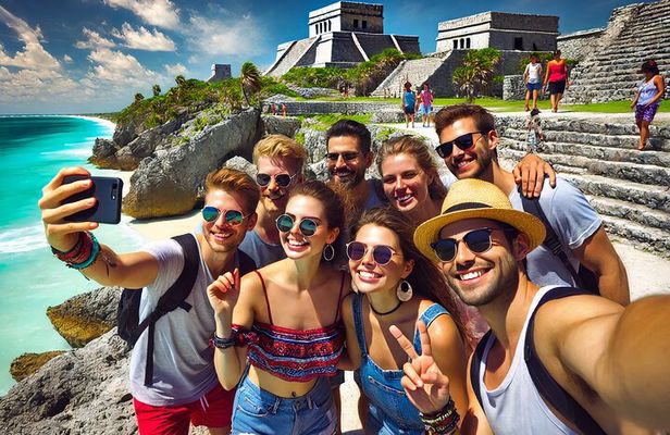 Guided tour to Tulum & Cobá ruins + Cenote + Buffet + PDC