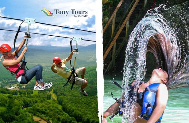 Short Excursion Ziplining & Waterfall, Taino Bay and Ambar cove.