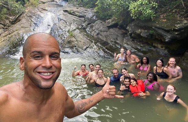 El Yunque & Beach Tour: Waterslide, Waterfall, Food, & Photos