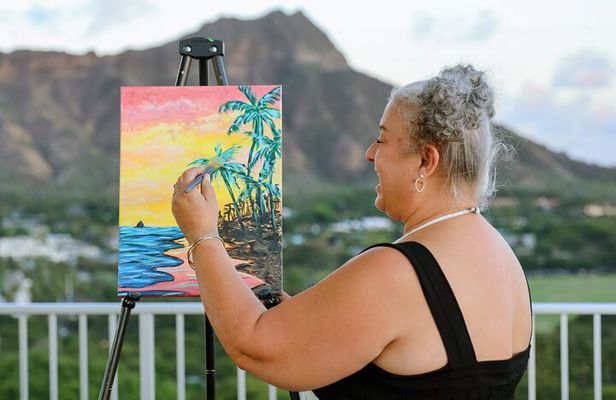 Hawaiian Style Paint Party in Waikiki Beach, Oahu