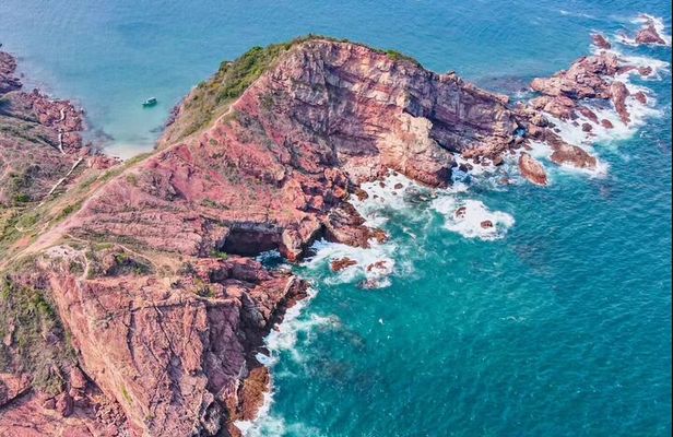Island Hopping Tour in Flaming Red Coast, Hong Kong Geopark 