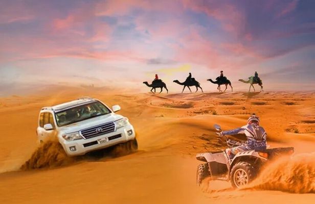 Desert Safari with Camel Riding and BBQ Dinner
