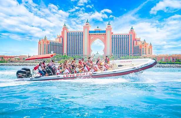 90 Mins Speedboat Tour Dubai Marina JBR Atlantis and Burj Al Arab