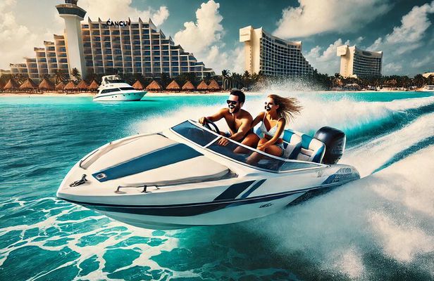 Speedboat Excursion: Thrilling Drive & Snorkel in Cancun Lagoon!