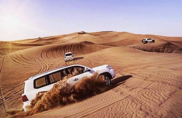 Morning Desert Safari Camel Ride Dune Bashing and Sand Boarding