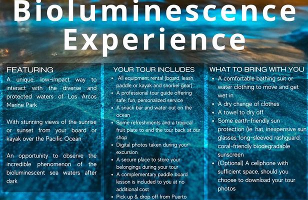 Bioluminescence by kayak or SUP to Los Arcos Puerto Vallarta