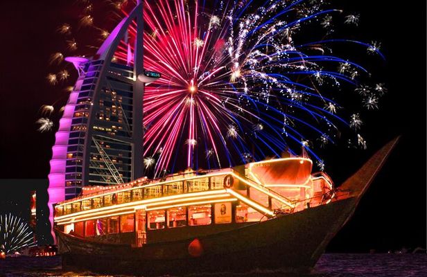 New Year Cruise with Burj Al-Arab Fireworks View