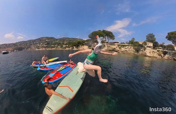 Paddle and electric bike activity in Villefranche