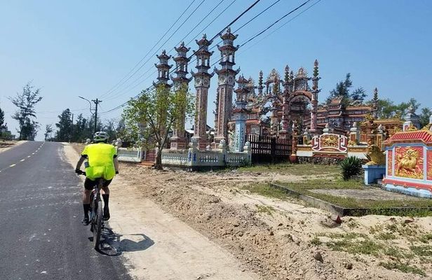 Hue Cycling Tour Thanh Toan Bridge An Bang Village city of Ghost