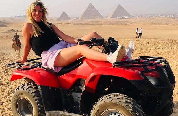 Cairo Private Quad Bike Desert Tour with Pyramids and Sunset