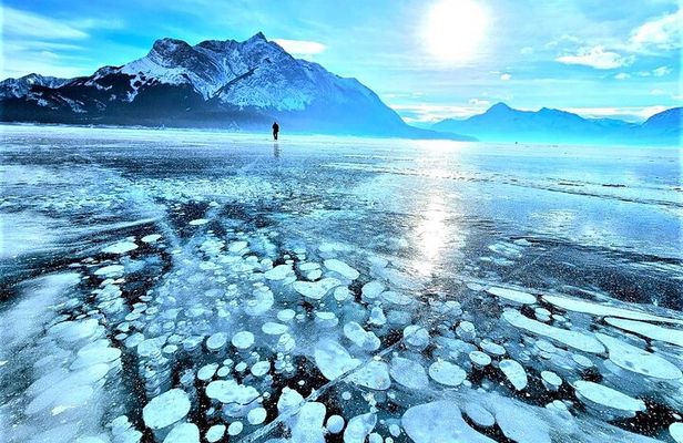 Icefields Parkway and Abraham Lake Bubbles Private Tour