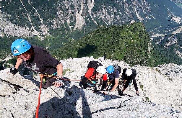 Climbing via Ferrata in Mala Mojstrovka via Hanzova Route