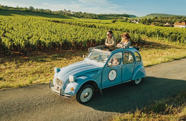 Half-day guided tour on the Burgundy wine Route in a classic car