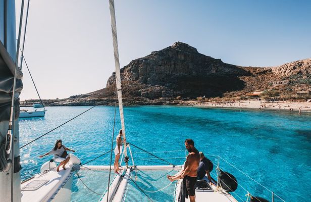 Balos & Gramvousa Luxury Catamaran Sailing Cruise from Kissamos