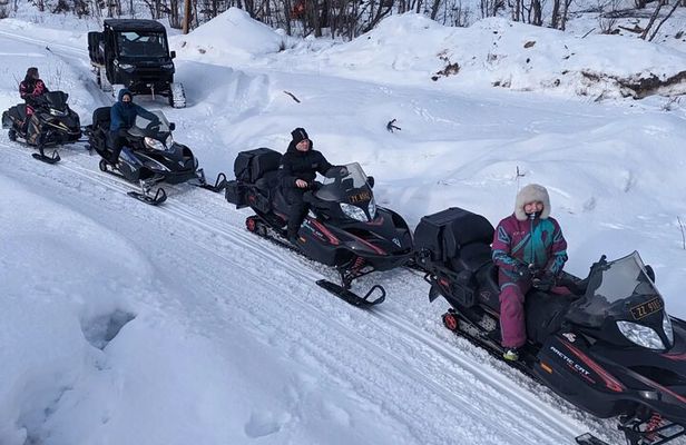 Snowmobile or UTV Safari in centrum of Alta city. close to harbor