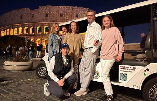 Rome 2 hour Golf Cart night tour with Hotel Pickup