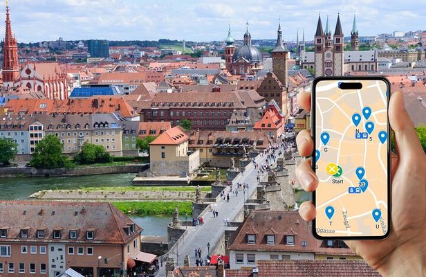 Self-guided scavenger hunt and city game in Würzburg