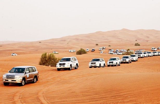 Private Desert Safari With BBQ Dinner,sand surf &Camel Ride Dubai