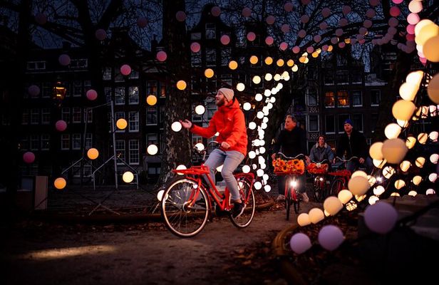 Light Amsterdam Light Festival City Bike Tour with Guide