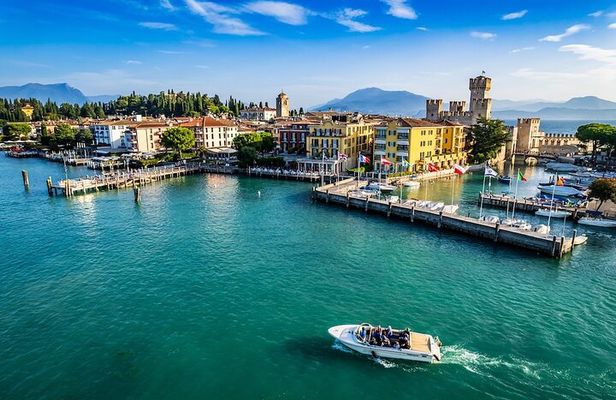 From Verona Sirmione Lake Garda with Boat and Spritz Tasting