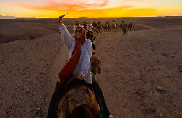 Agafay Golden Sunset and Camel Rides Dinner Show